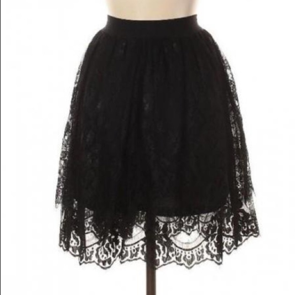 Motivi black lace mini skirt